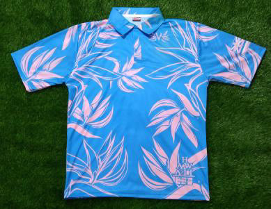 Aloha Drifit Paradise Polo- Cotton Blue
