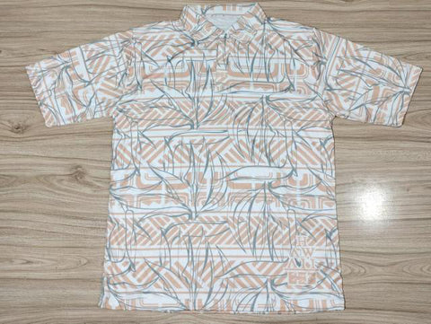 LLHI HUIPU DRIFIT POLO-White/Salmon