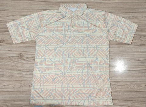 LLHI HUIPU DRIFIT POLO-Tan/Salmon