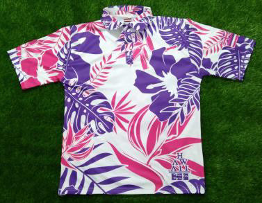 Aloha Drifit Plumeria Polo- White