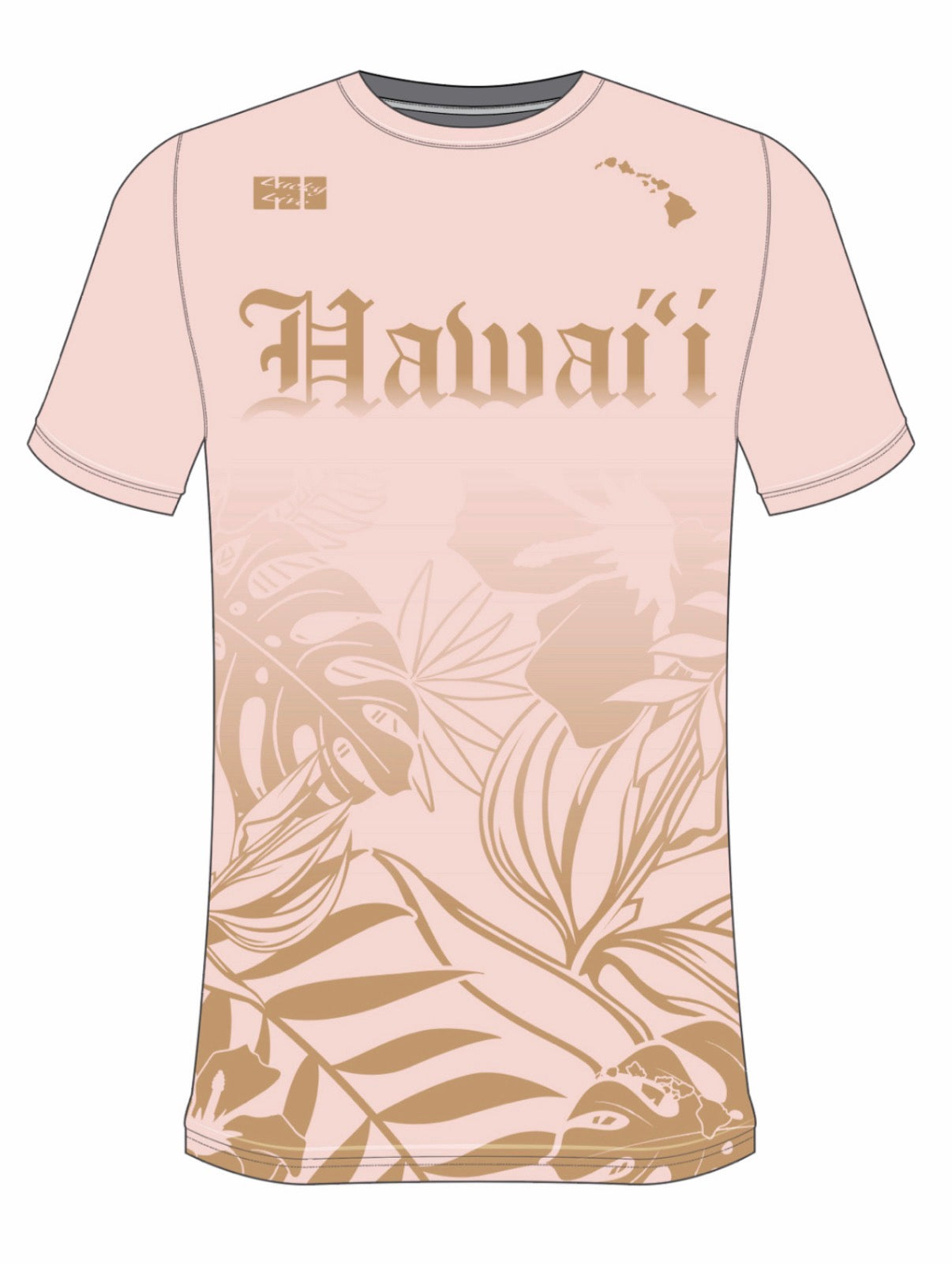 HAWAII Hibiscus- Soft Pink/ Brown