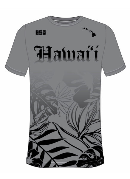 HAWAII Hibiscus- Grey/Black