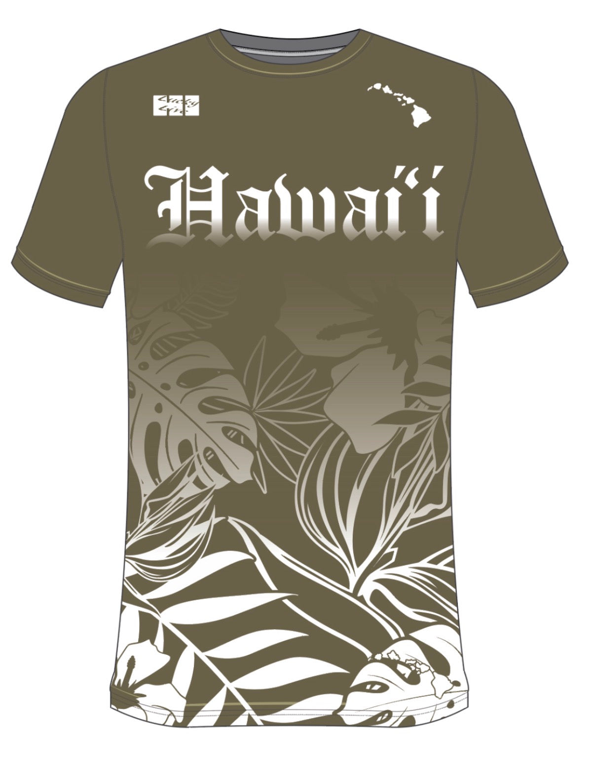 HAWAII Hibiscus- Army Green