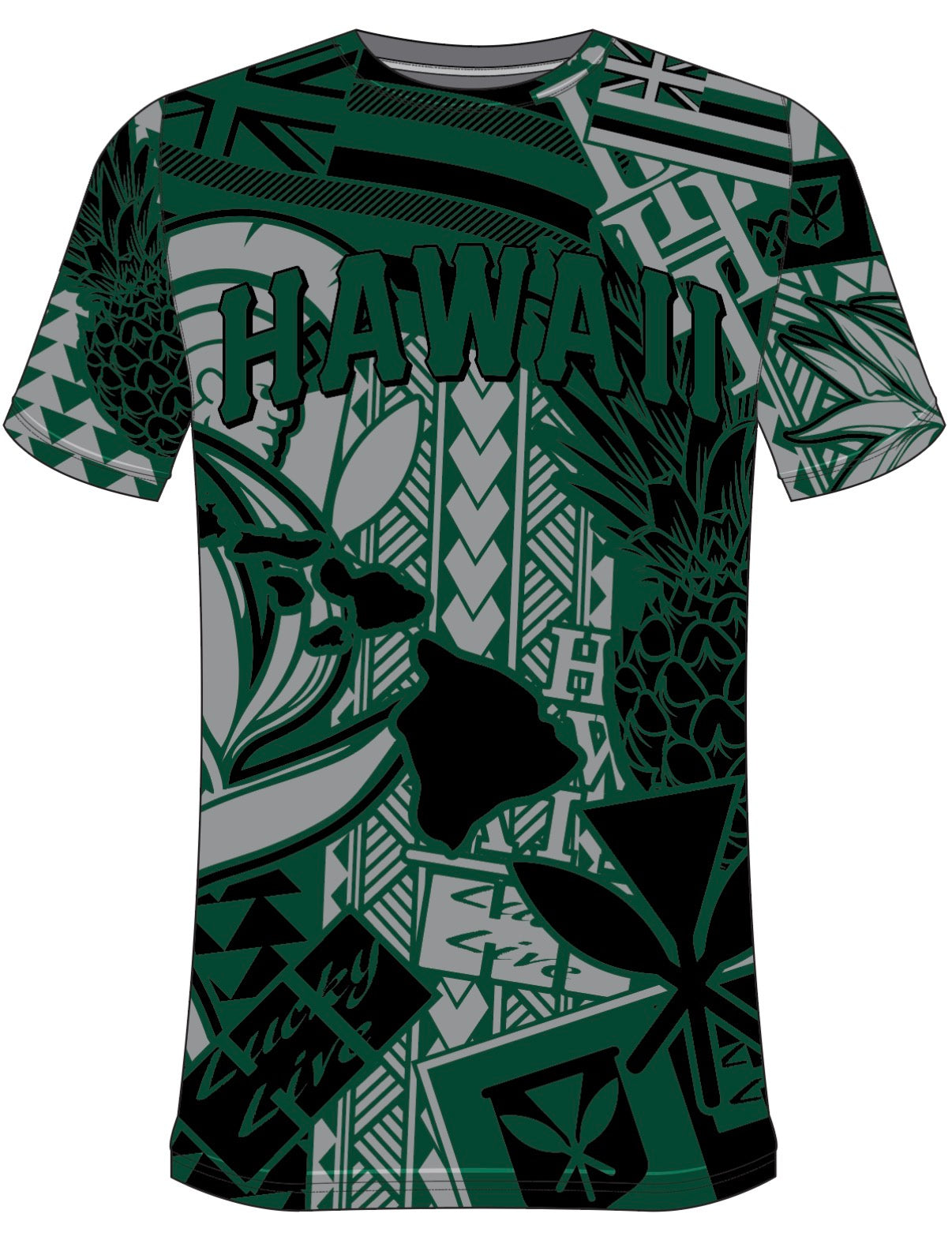 HAWAII STICKER BOMB-Black/Green/Grey