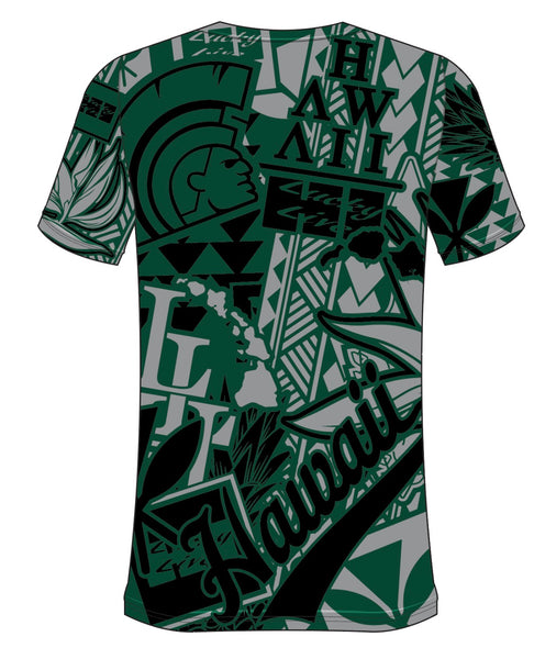 HAWAII STICKER BOMB-Black/Green/Grey