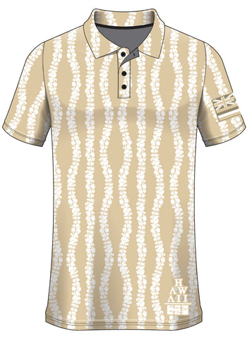 PUAKENIKENI Aloha Polo- Tan