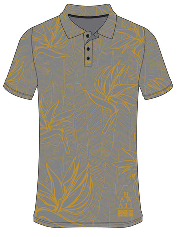 Mae’Mae Aloha Polo- Grey