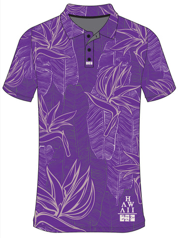 Mae’Mae Aloha Polo- Purple
