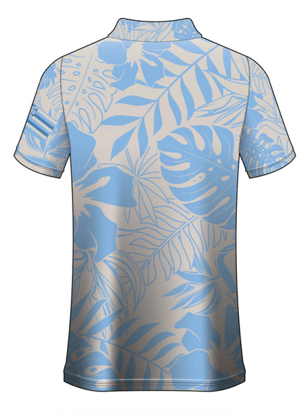 PLUMARIA LLHI POLO- Grey/Powder Blue