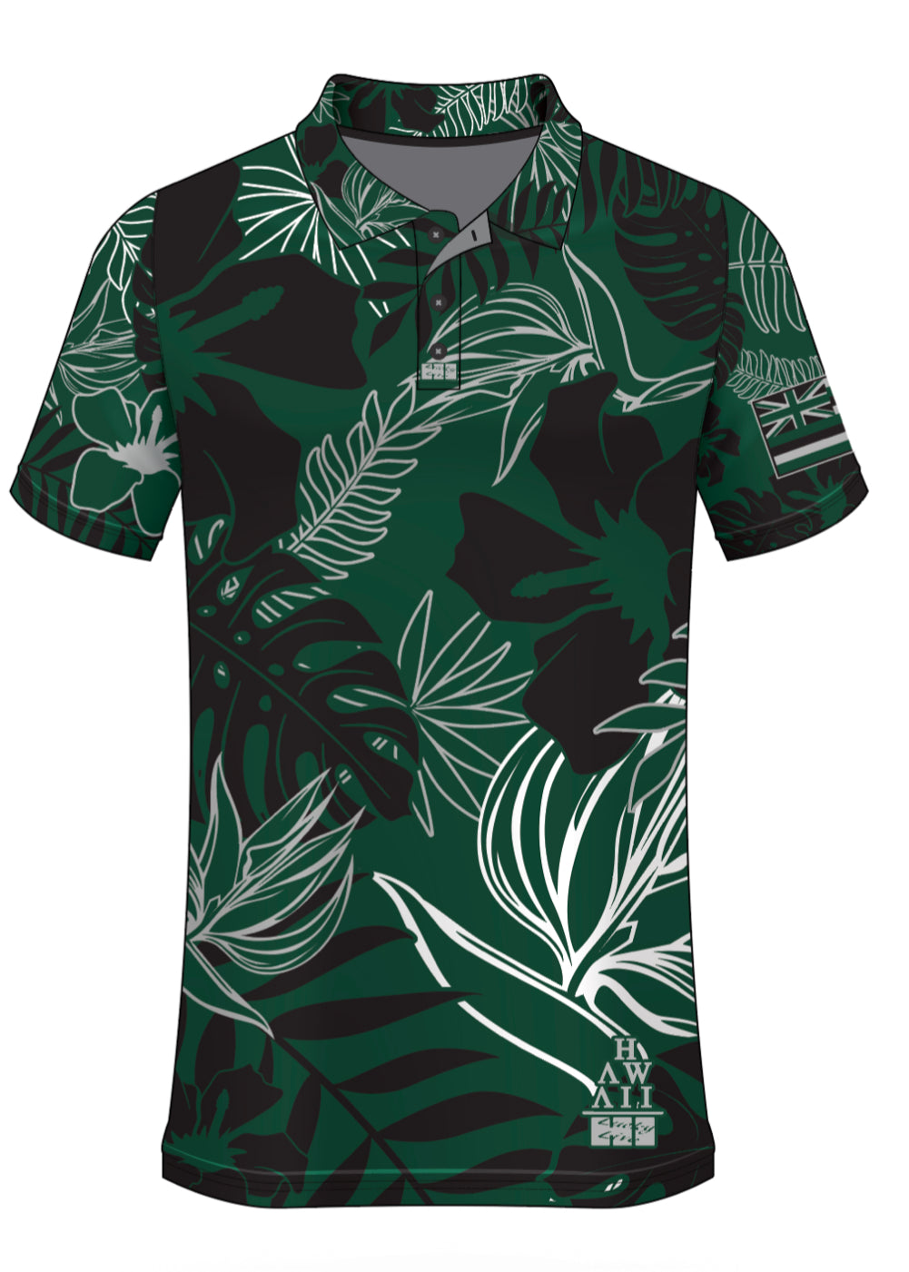 UH LLHI DRIFIT ALOHA POLO- Green
