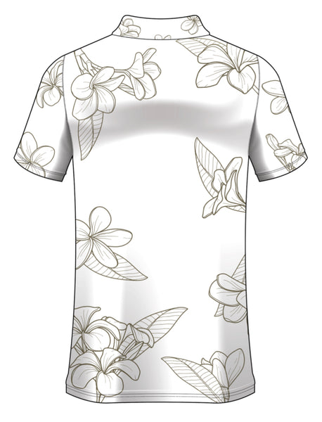 PLUMARIA DRIFIT ALOHA POLO- White/Amry Green