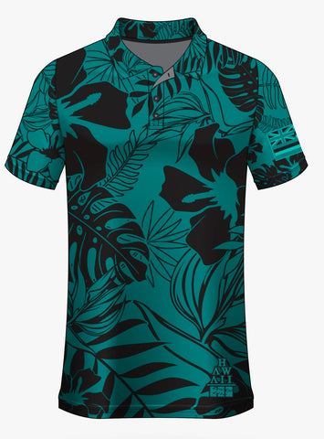LLHI ALOHA DRIFIT POLO- Teal/Black