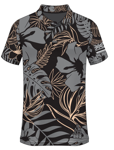 PARADISE DRIFIT POLO- Black/Grey/Tan