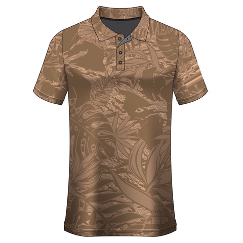 Tiger Camo Drifit Aloha Polo - Desert