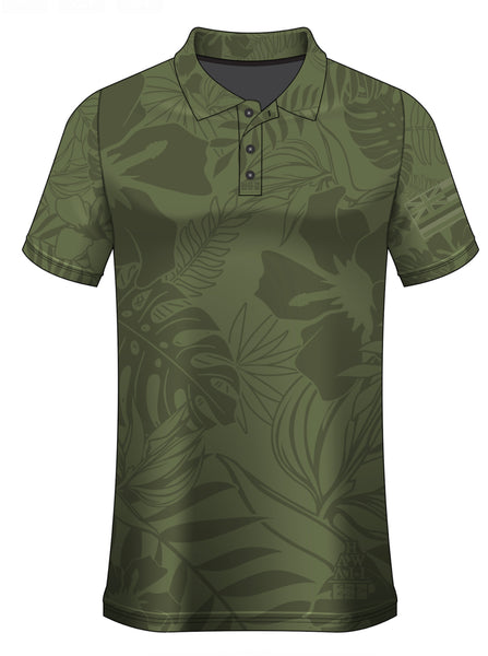 LLHI DRIFIT ALOHA SHIRT- ARMY GREEN