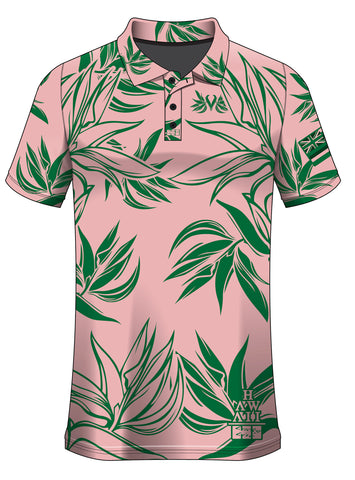 PARADISE LLHI POLO- Salmon/Dark Green