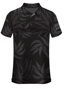 PARADISE DRIFIT ALOHA POLO- Black