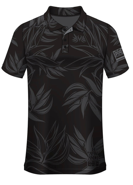 PARADISE DRIFIT ALOHA POLO- Black