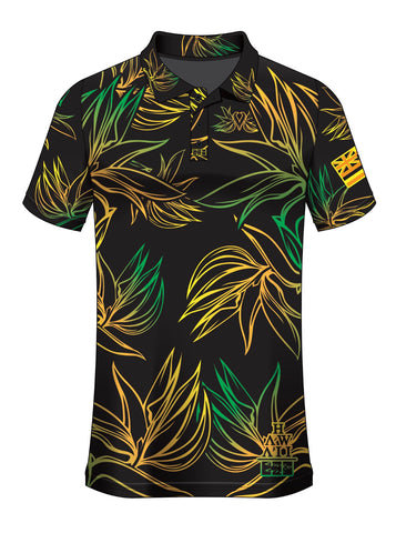 PARADISE FIRERY DRIFIT ALOHA POLO- Black