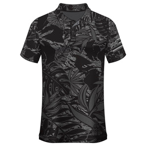 Tiger Camo Drifit Aloha Polo- Black