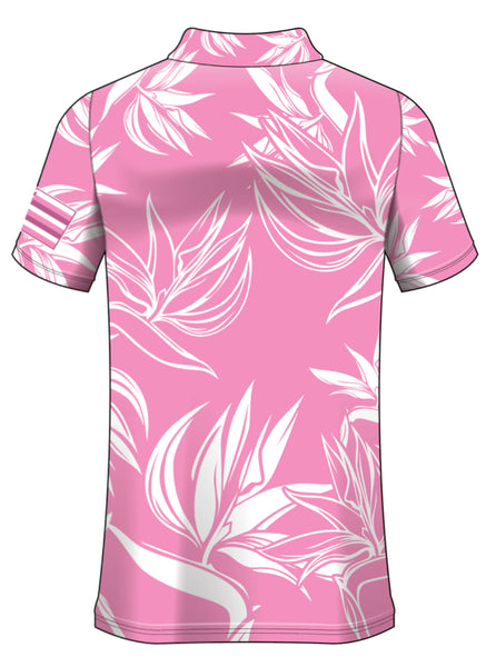 PARADISE LLHI DRIFIT ALOHA POLO- PINK