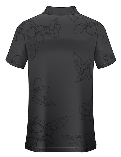 PLUMARIA ALOHA DRIFIT POLO- Charcoal/Blk