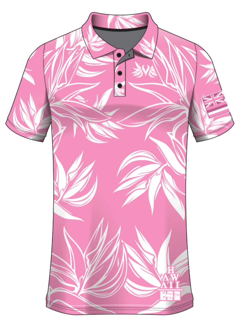 PARADISE LLHI DRIFIT ALOHA POLO- PINK