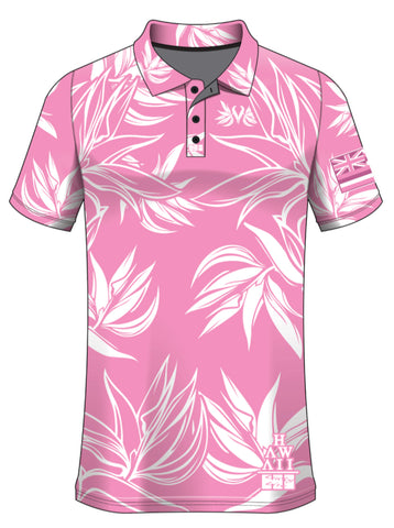PARADISE LLHI DRIFIT ALOHA POLO- PINK