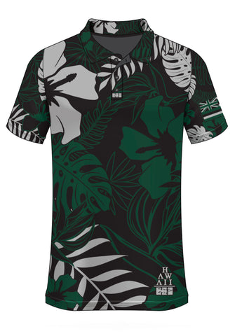 UH LLHI DRIFIT ALOHA POLO- Black