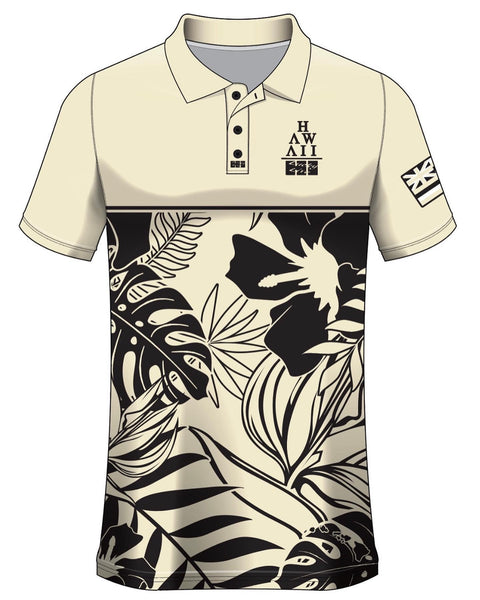 LLHI Drifit Aloha Polo- Crème/Black