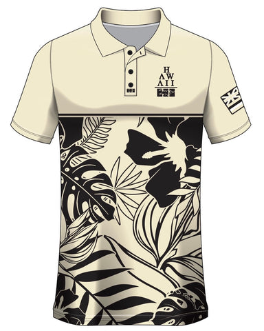 LLHI Drifit Aloha Polo- Crème/Black