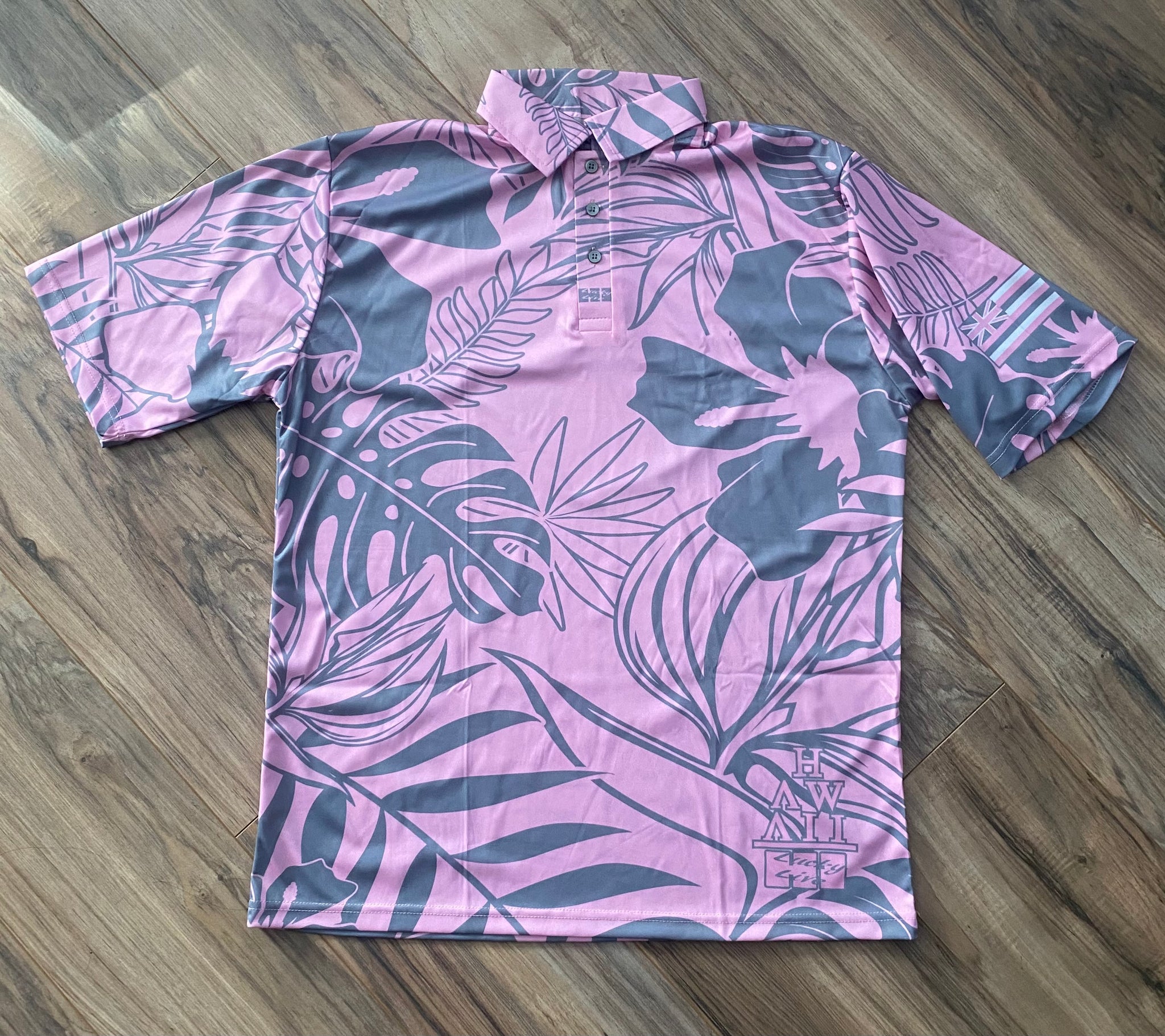 ‘Akala Plumaria Drifit Aloha Shirt