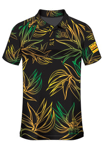 PARADISE FIRERY DRIFIT ALOHA POLO- Black